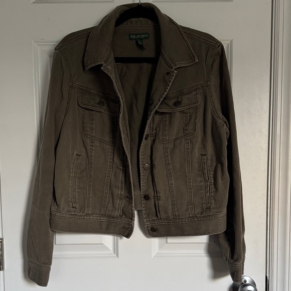 Ralph Lauren Olive Trucker Jean Jacket - Picture 1 of 6